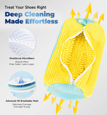 KAIUNTECLG secure side-zipper design protects shoes and the washer drum.