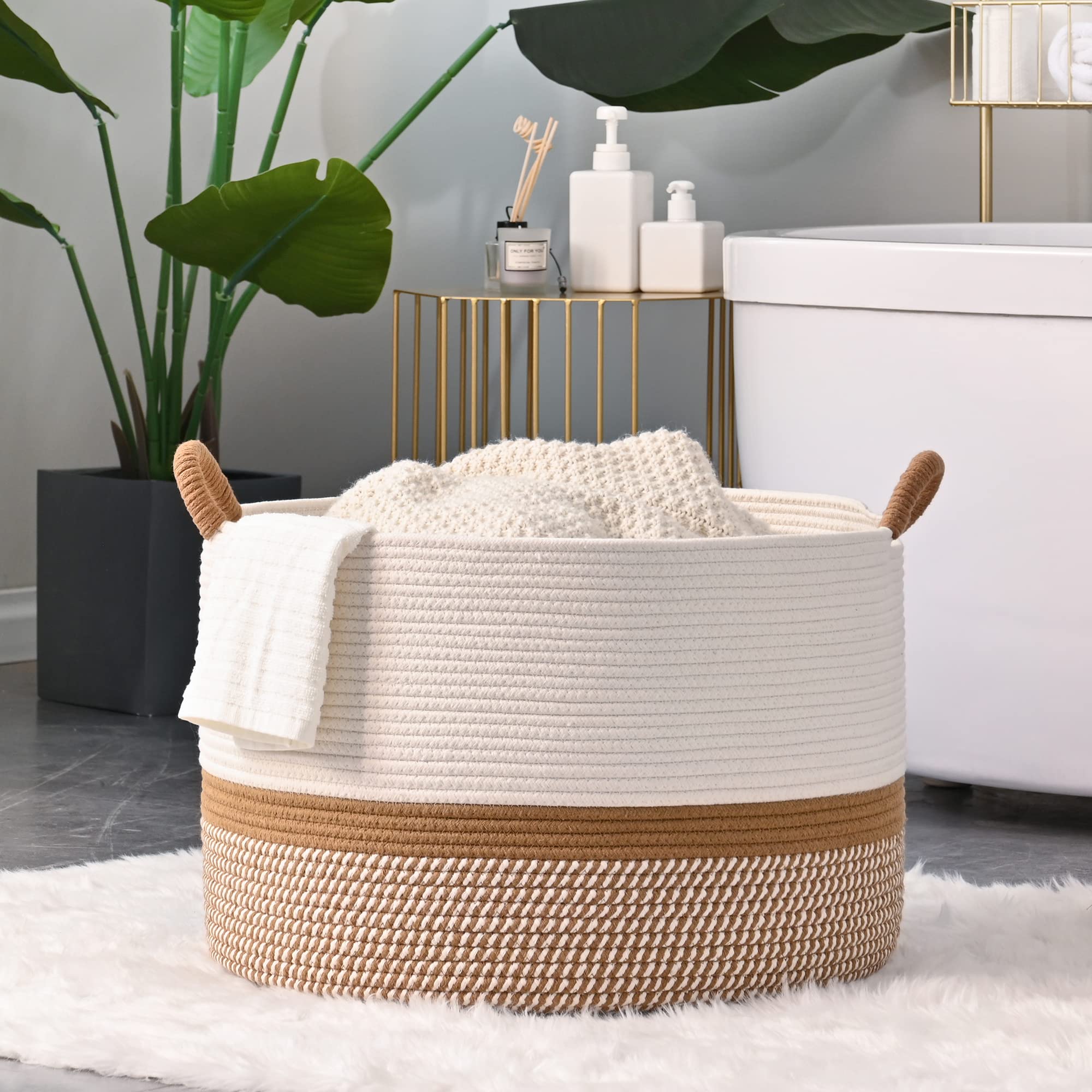 KAKAMAY playroom toy storage basket for quick access