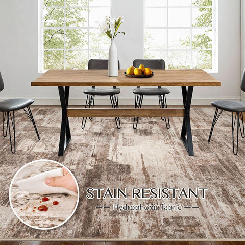 Kakania anti-slip backing prevents slides on tile or wood floors.