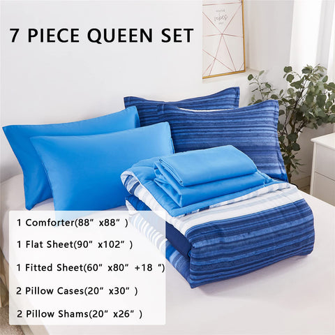 KAKIJUMN stripe bedding flat sheet neatly spread for a clean, fresh look.