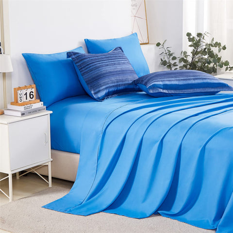 KAKIJUMN stripe pillowcases paired for a coordinated, easy-care bedroom upgrade.