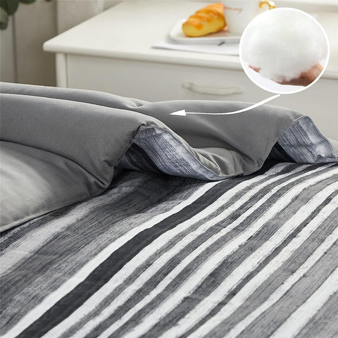 KAKIJUMN twin flat sheet complements the stripe comforter for a tidy look