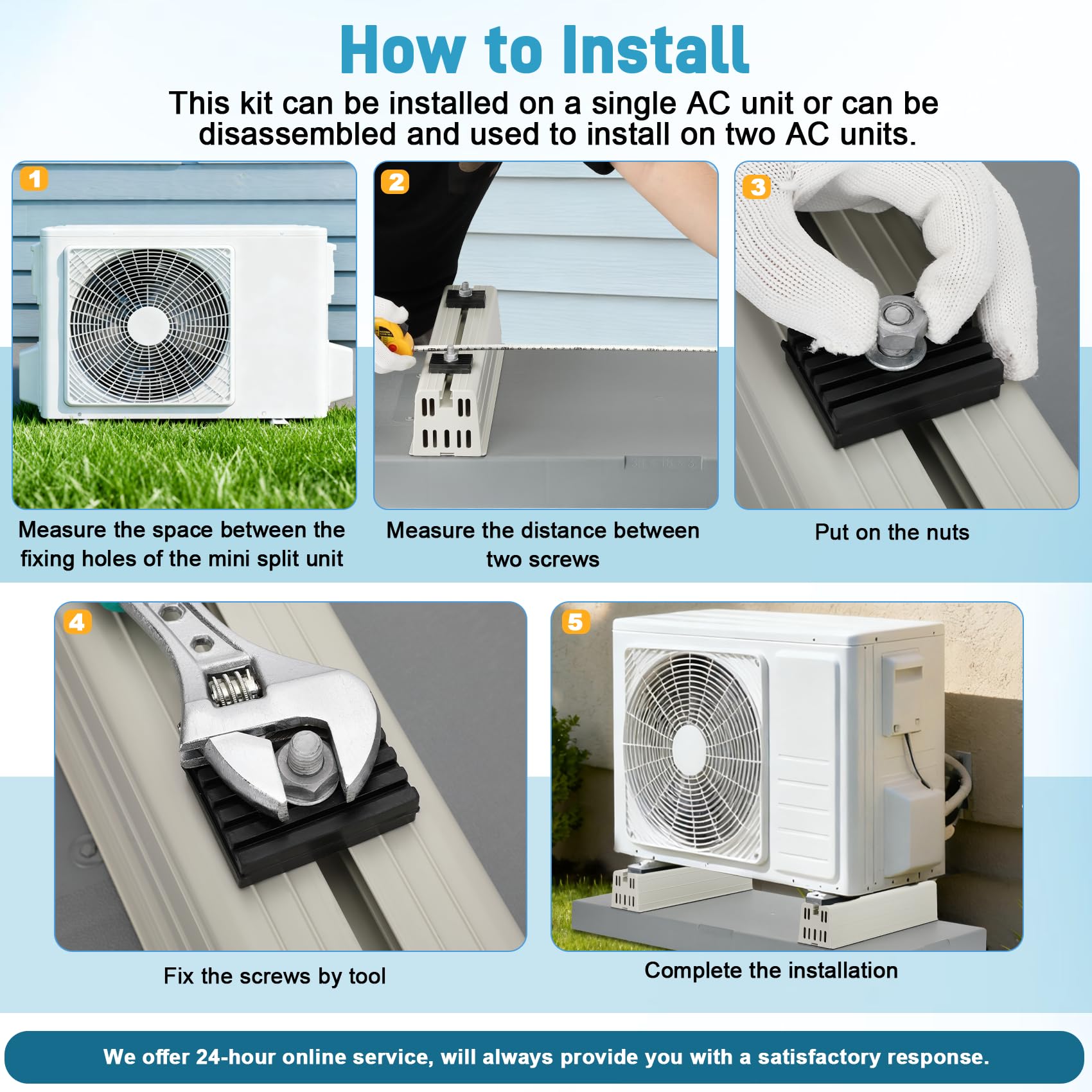 Kalageen pad compatible with 9,000 to 36,000 BTU outdoor condensers