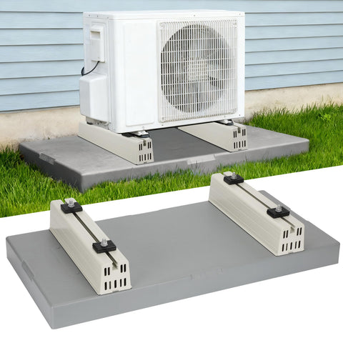 Kalageen mini split pad on concrete showing stable outdoor mounting