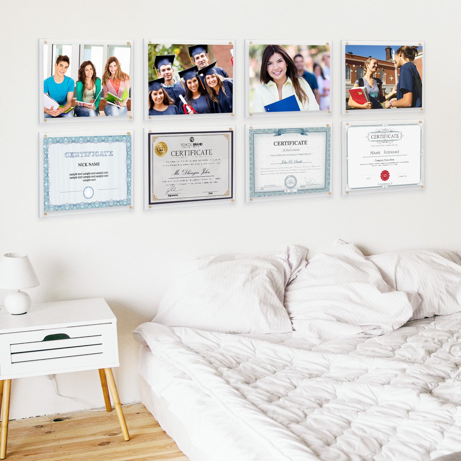 Kalami frameless clear display keeps attention on the image itself.