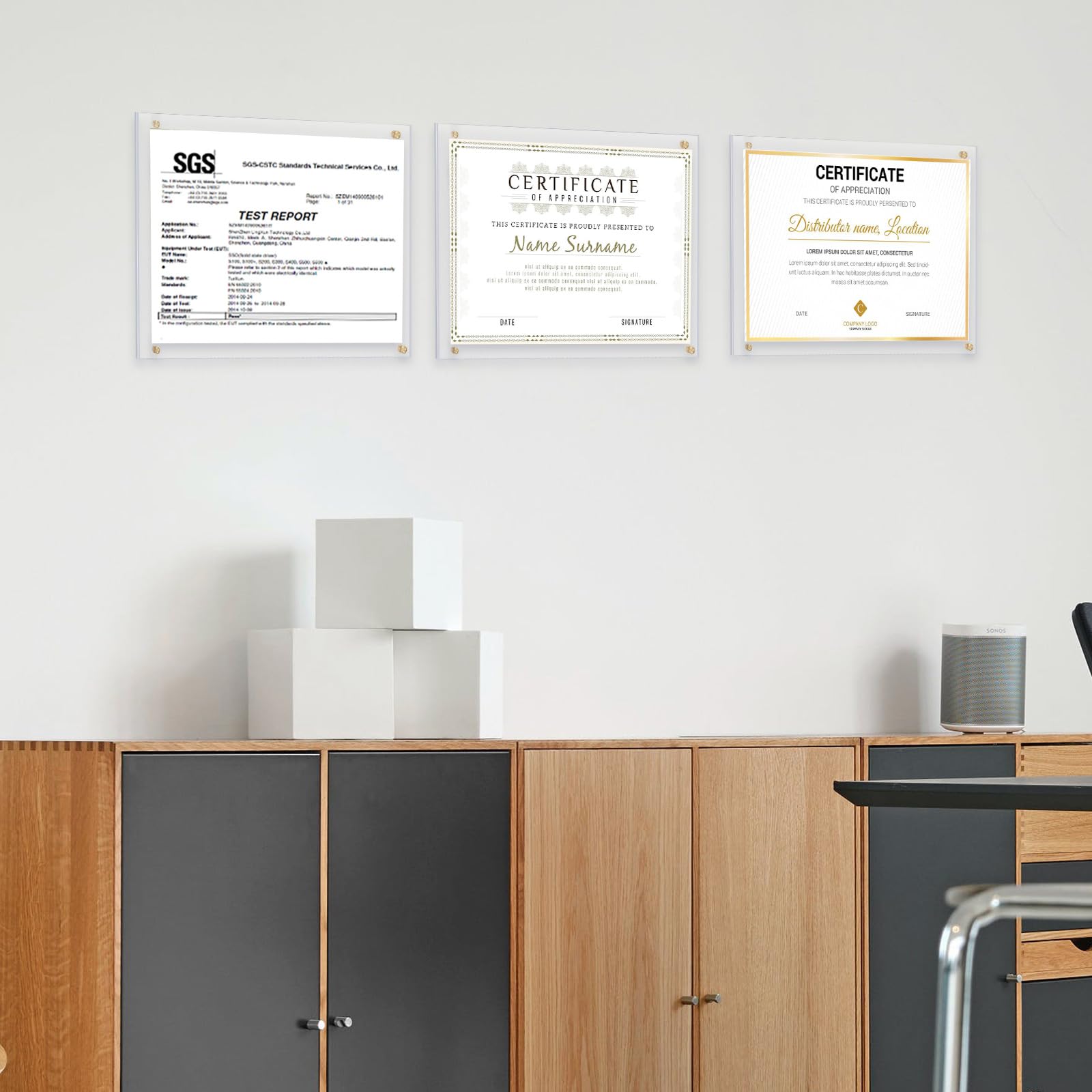 Kalami size compatibility supports 8.5x11, 8x10, and A4 diplomas.