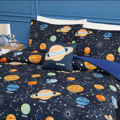 Kaleido Space 66x90 twin comforter size for generous coverage.