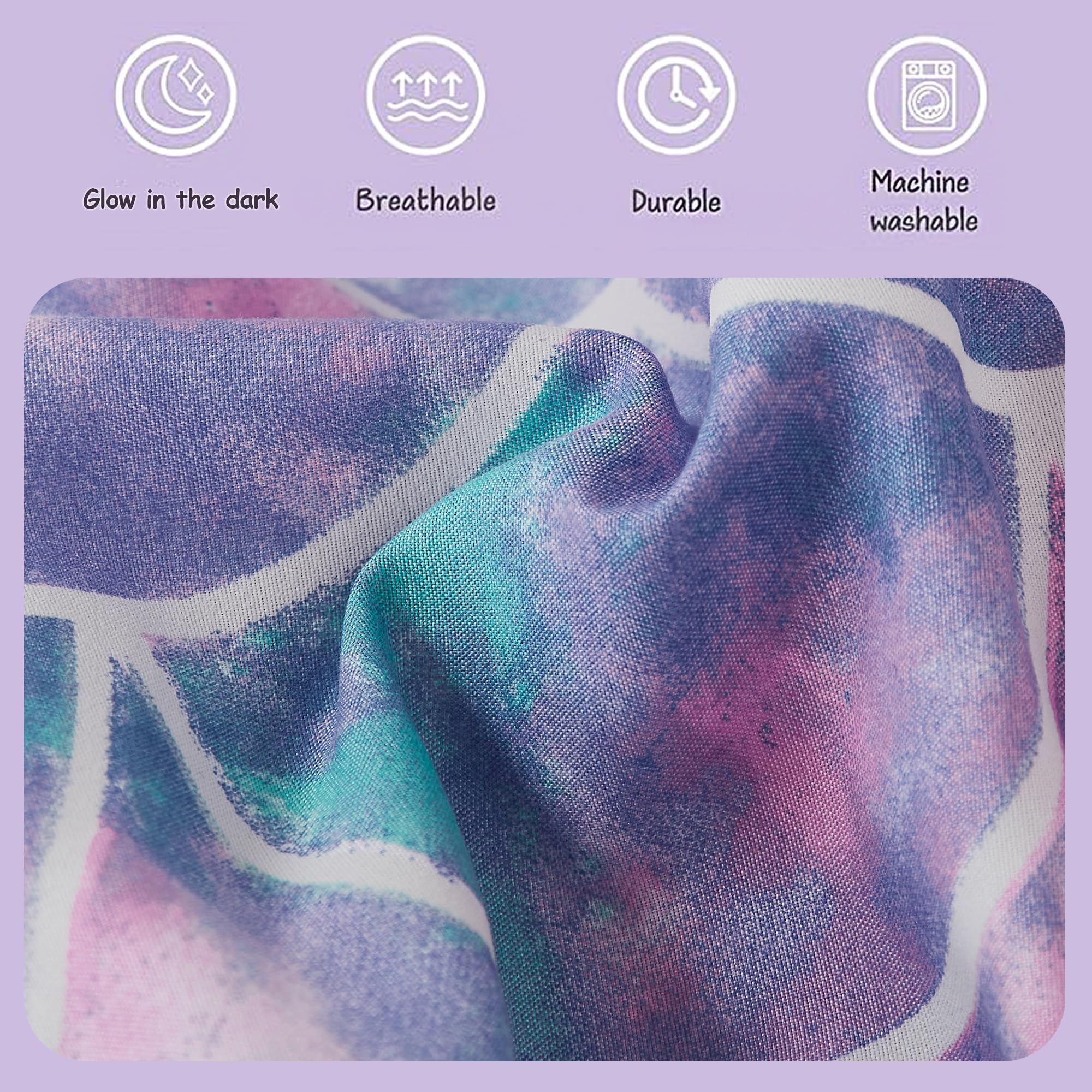 Kaleido Space Mermaid Bedroom Setup showcases a cozy night-ready bed.