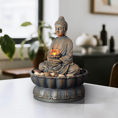 Kalona compact desk decor ideal for home office meditation spaces.