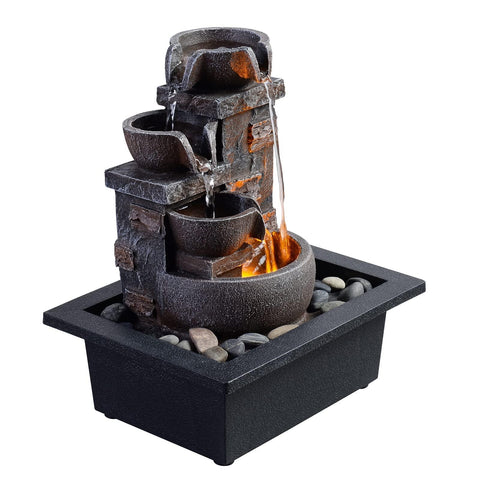 Kalona desktop fountain ideal for home or office use to reduce stress through sound.