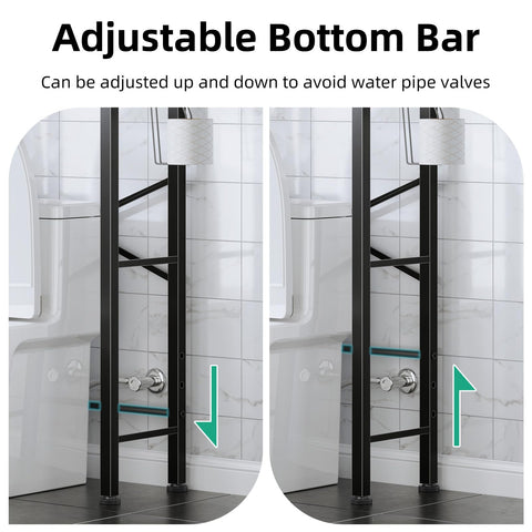 Kalrin adjustable-bottom-crossbar adapts to toilet valves for smooth daily use.