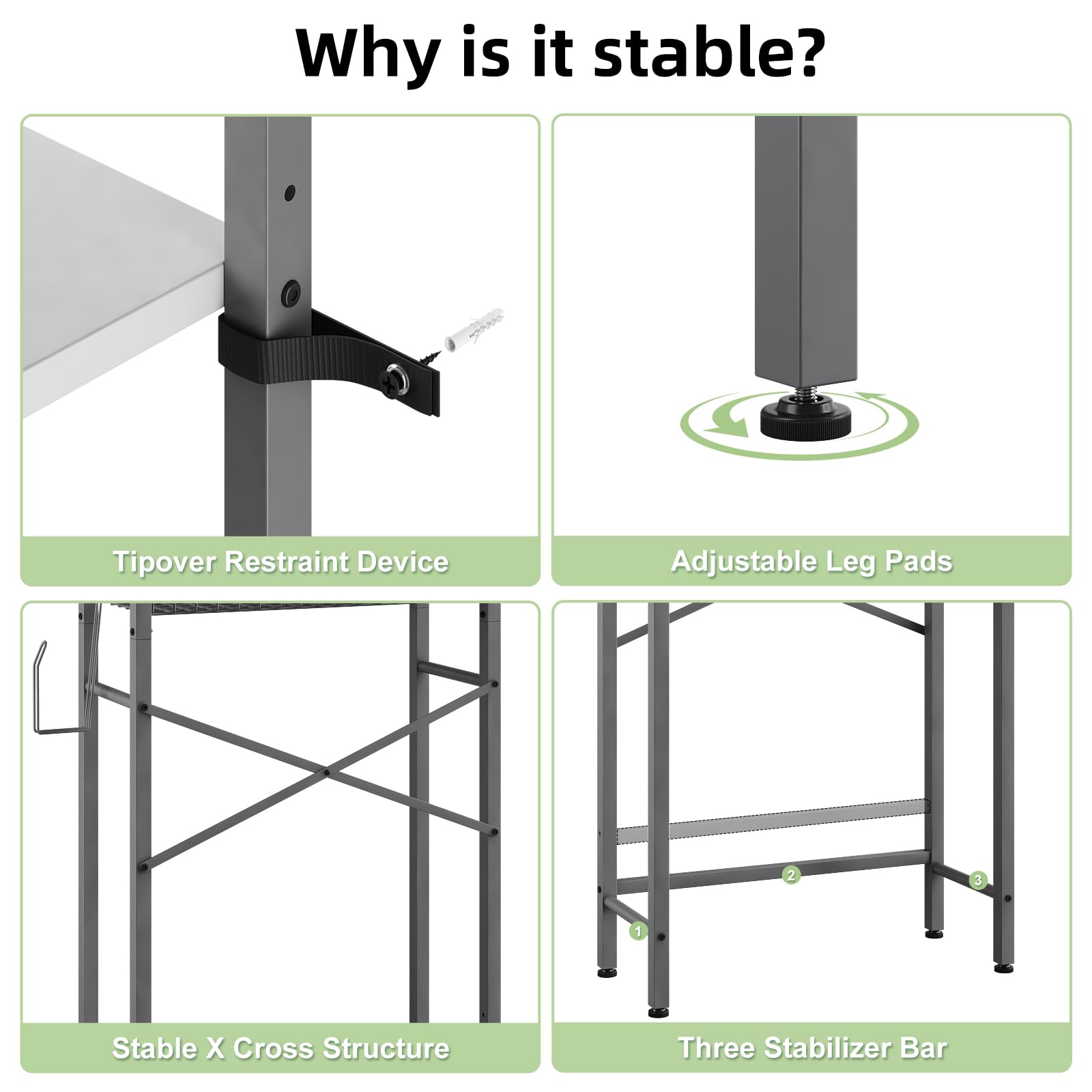 Kalrin adjustable shelves adapt to various item heights