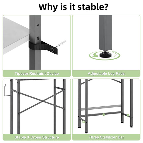 Kalrin adjustable shelves adapt to various item heights