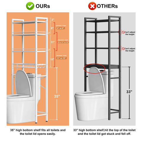 Kalrin bathroom organizer with toilet paper holder keeps essentials accessible.