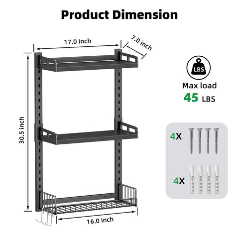 Kalrin drain basket storage keeps small items organized within reach.