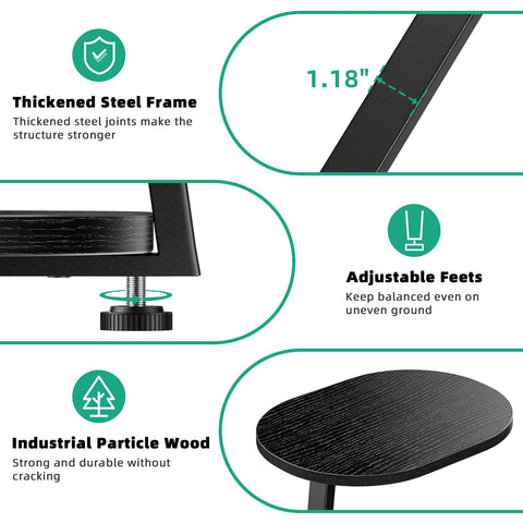Kalrin easy-assembly side table shown with simple setup process.