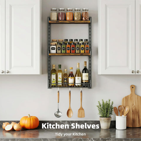 Kalrin height-adjustable shelf adapts to towels and larger items.