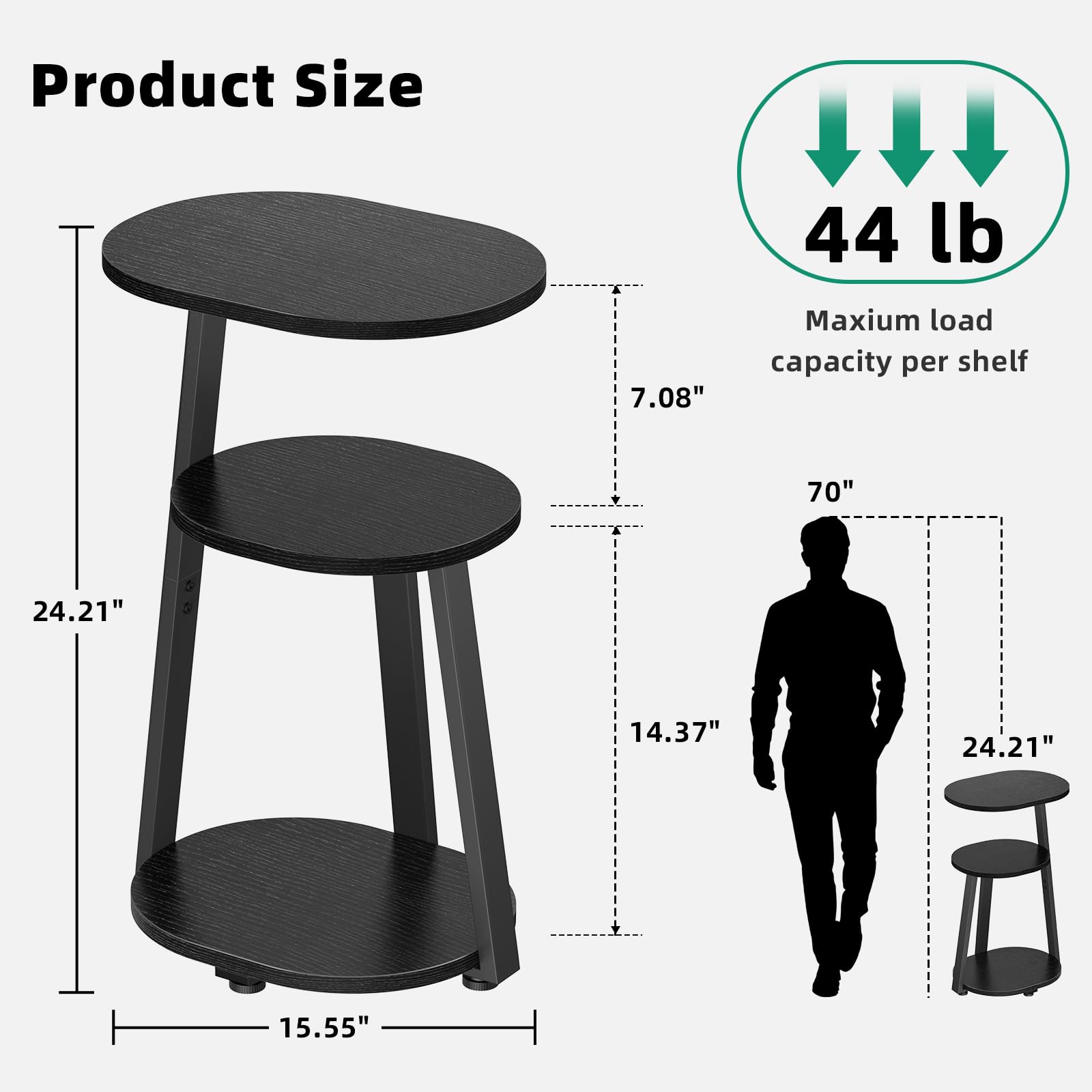 Kalrin cross-frame side table with metal base for sturdy stability.