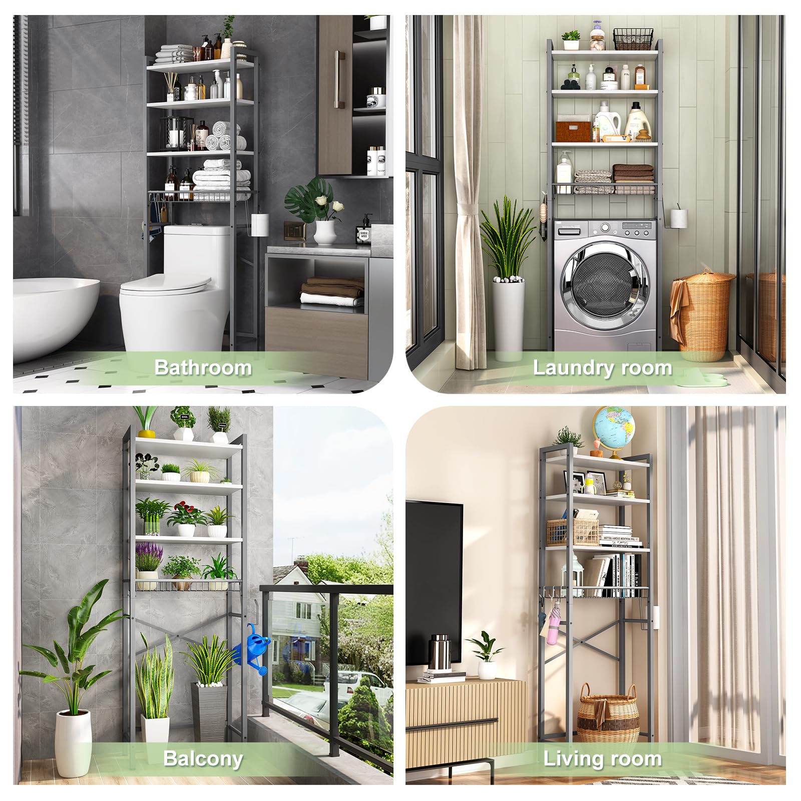 Kalrin storage basket with removable hooks for flexible storage