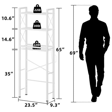 Kalrin sturdy metal frame provides stable, tip-resistant storage