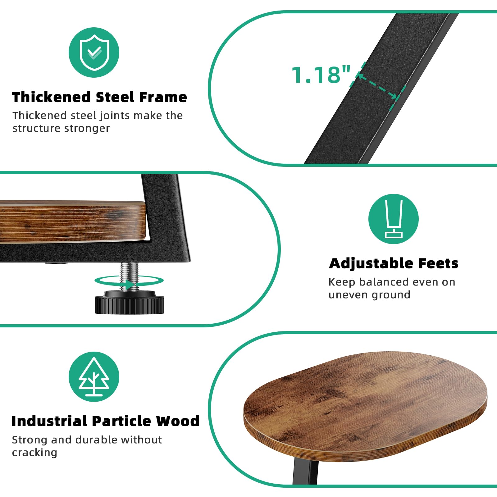 Kalrin versatile living room table blends with modern or vintage décor.