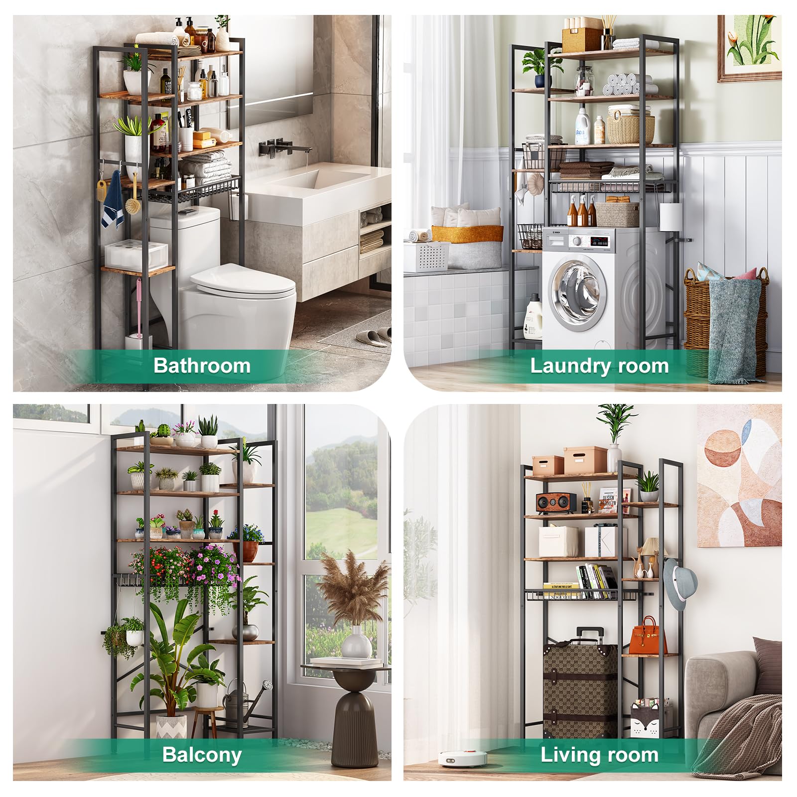 Kalrin spacious bathroom organizer fitting compact spaces without crowding.