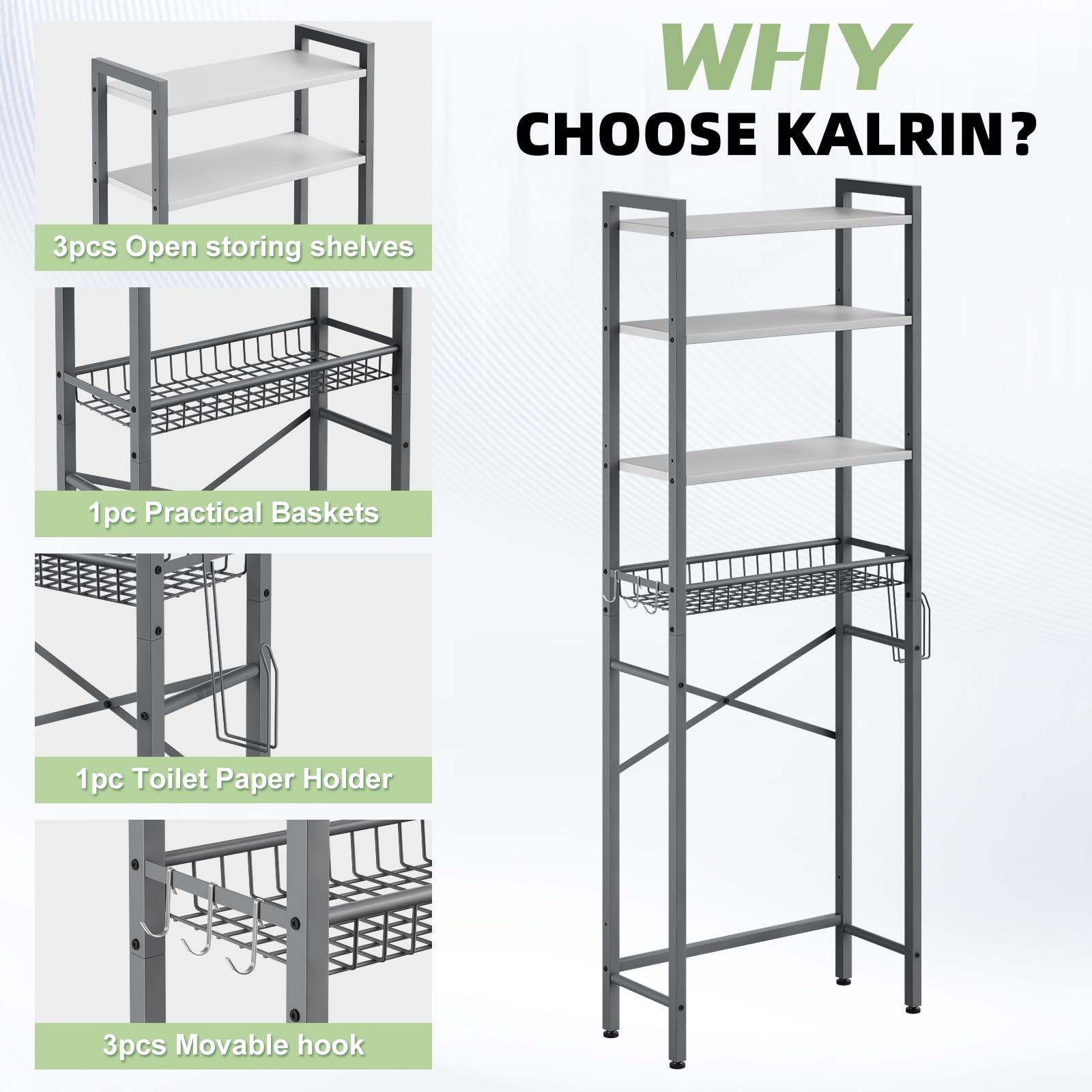 Kalrin sturdy metal frame with X-cross support for stability