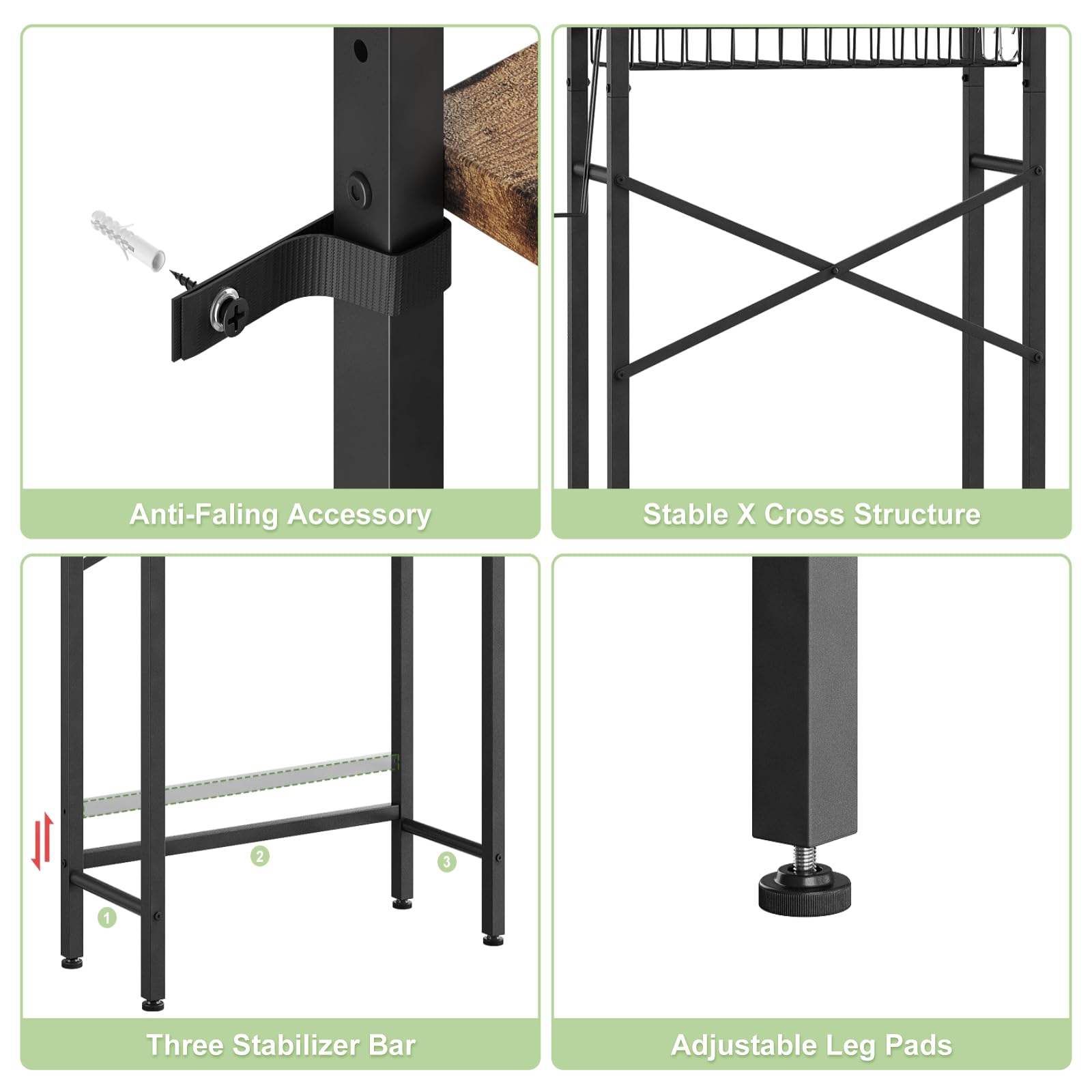 Kalrin three hooks and toilet-paper holder organize essentials.