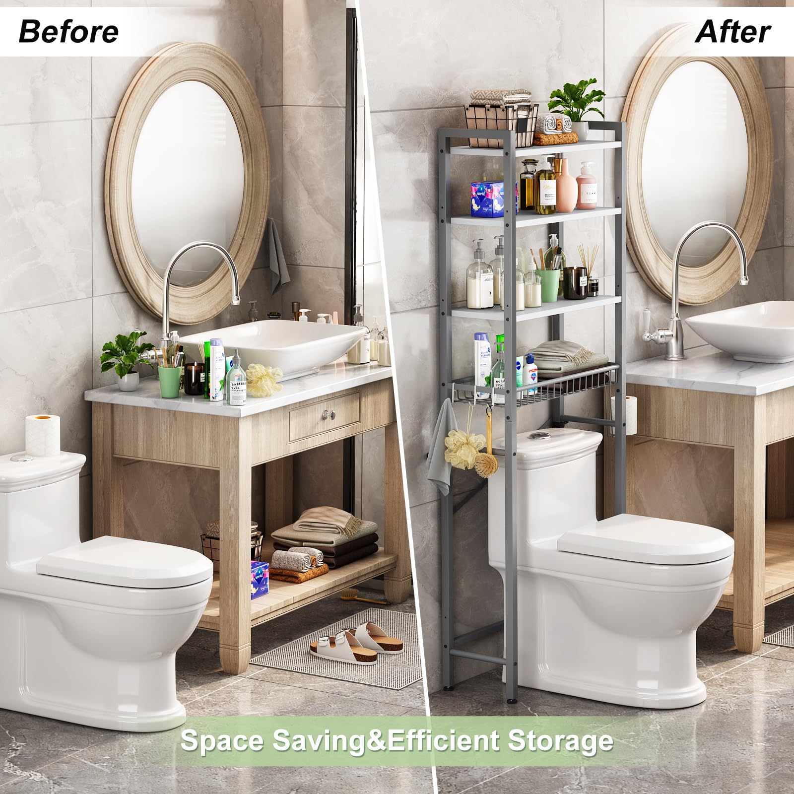 Kalrin included toilet paper holder for easy access near the toilet