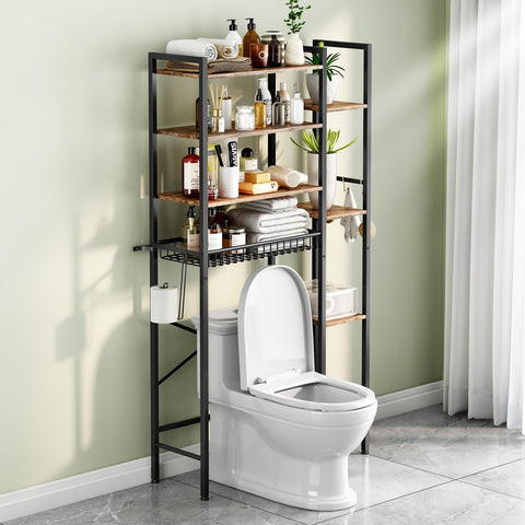 Kalrin toilet paper holder integrated for convenient accessibility.