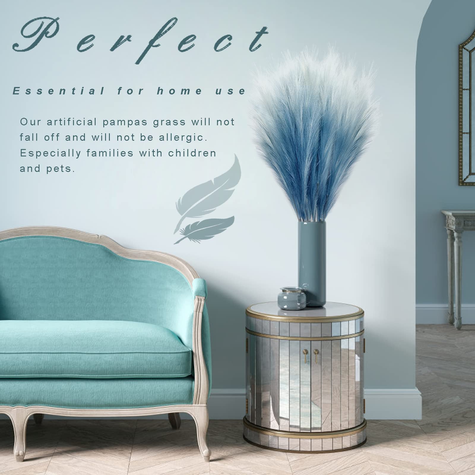 KALYLOC vibrant pampas grass as a standout vase filler