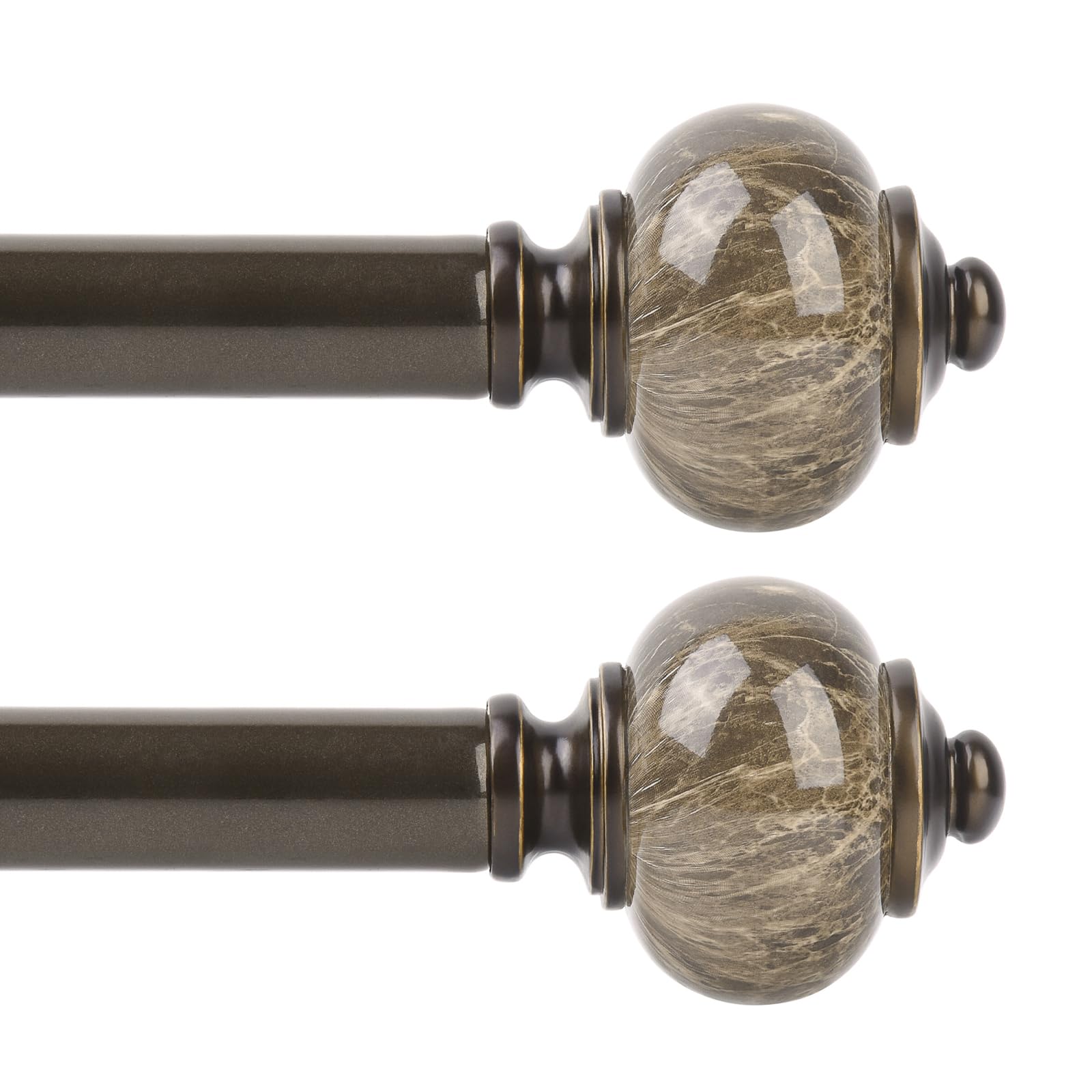 KAMANINA 2-pack curtain rods extended to 32-58 inches for versatile windows