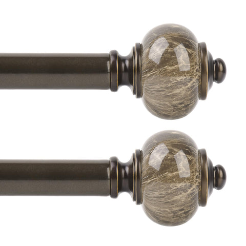 KAMANINA 2-pack curtain rods extended to 32-58 inches for versatile windows