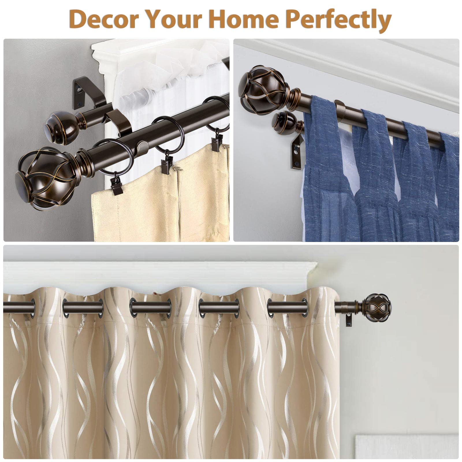 KAMANINA antique bronze finish offers warm, versatile styling