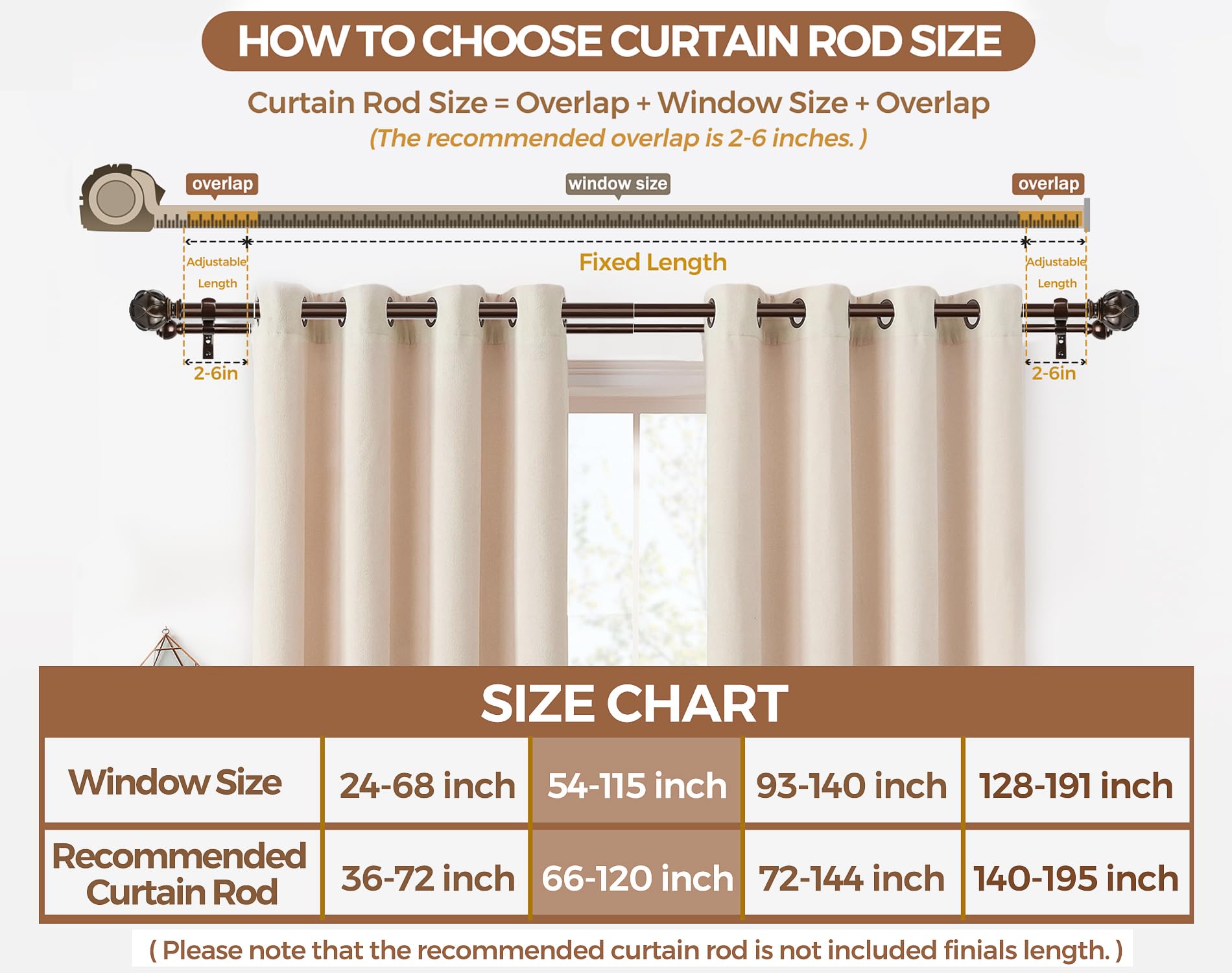 KAMANINA back rod diameter three-quarter inch delivers balanced support.