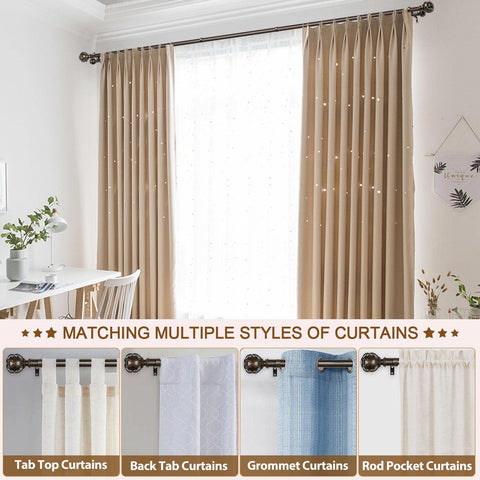 KAMANINA back rod with traditional ball finial anchors styling