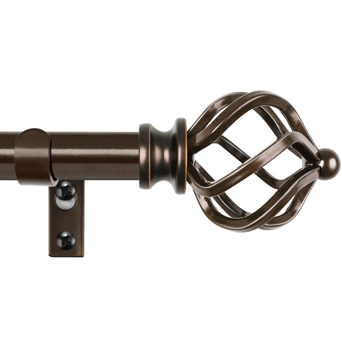 KAMANINA bronze curtain rod adjustable 32 to 86 inches highlight flexible fit for windows