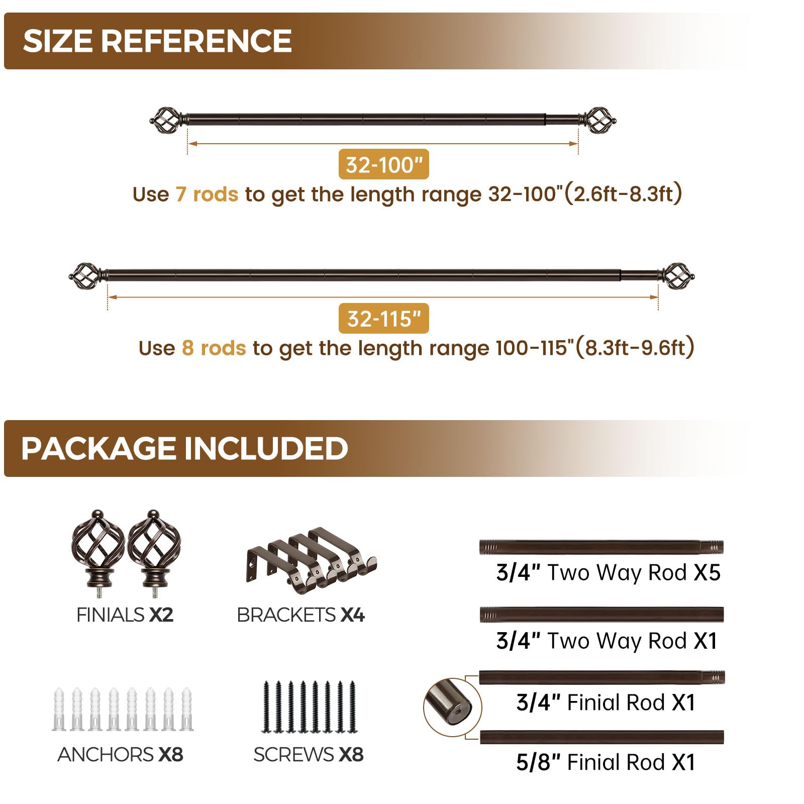 KAMANINA bronze finish complements various room decors.