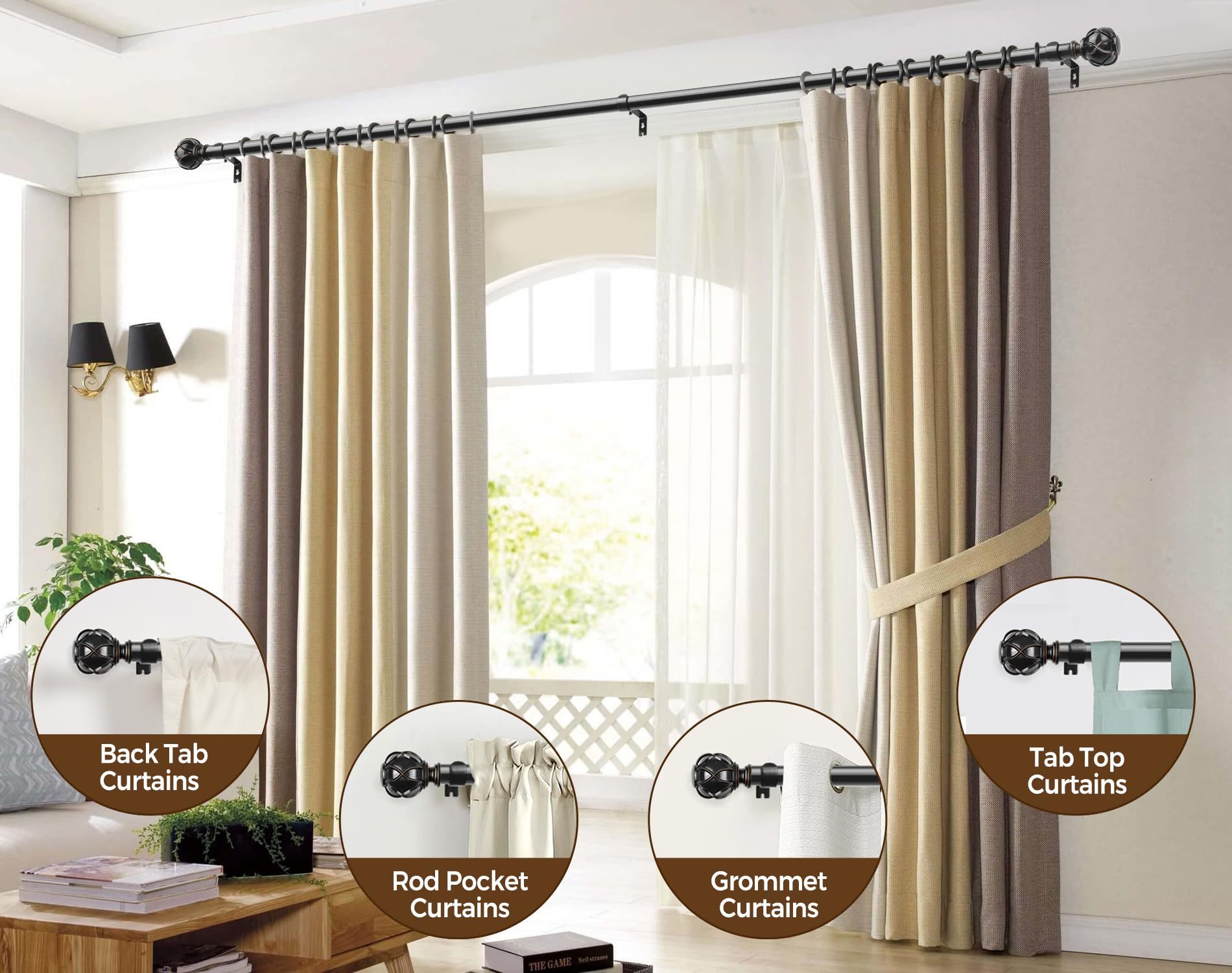KAMANINA center bracket option adds stability for heavier drapery