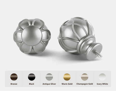 KAMANINA antique silver finials highlighting decorative texture for stylish décor