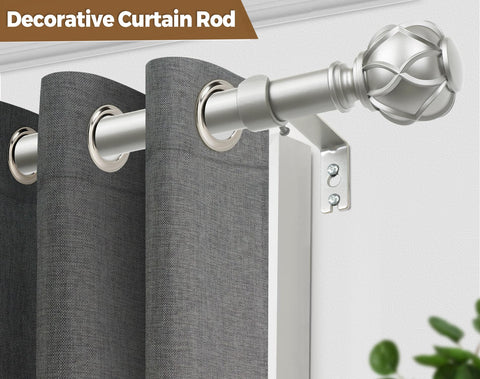 KAMANINA heavy-duty metal construction supports up to 22 pounds of drapes.