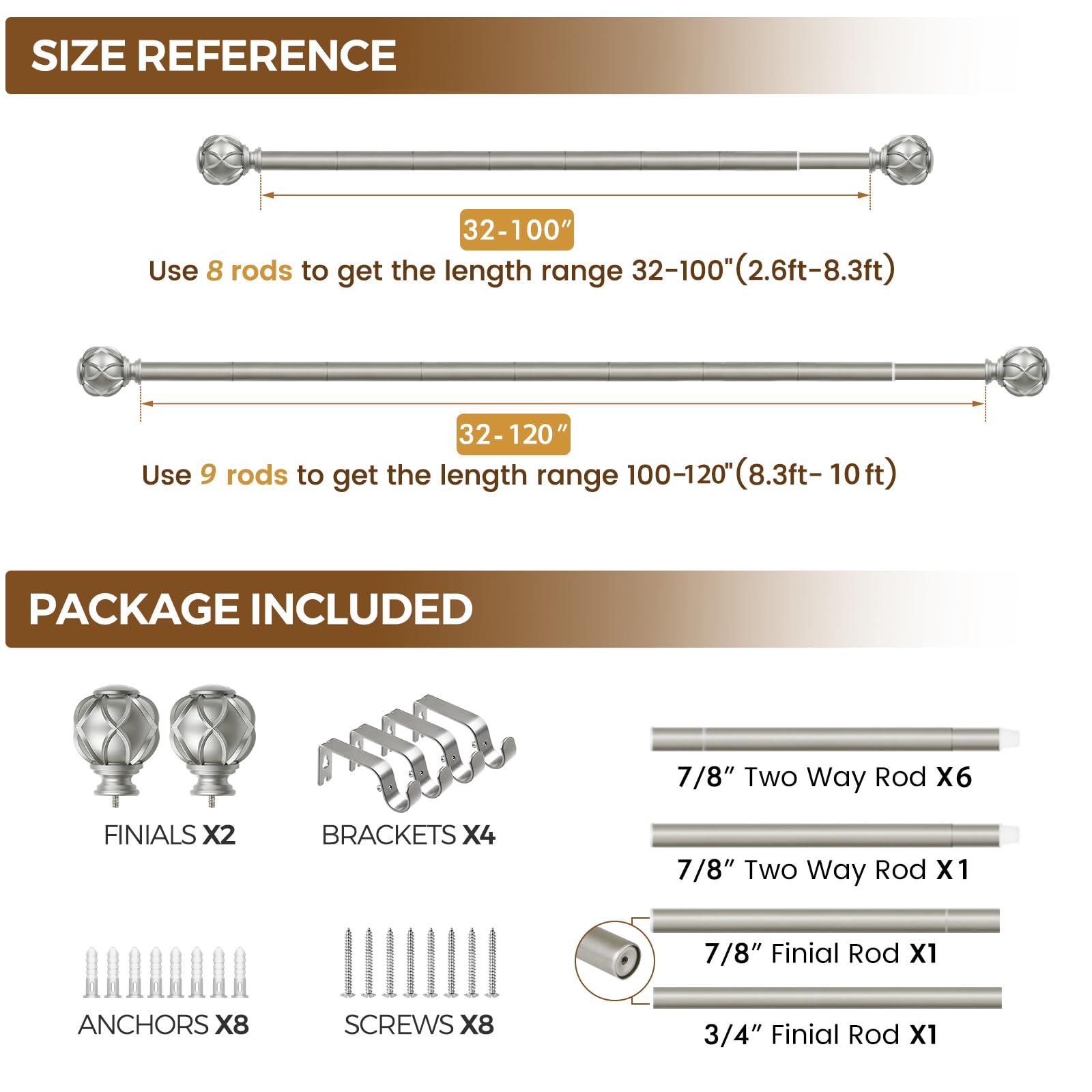 KAMANINA curtain rod in living room setup demonstrates home use