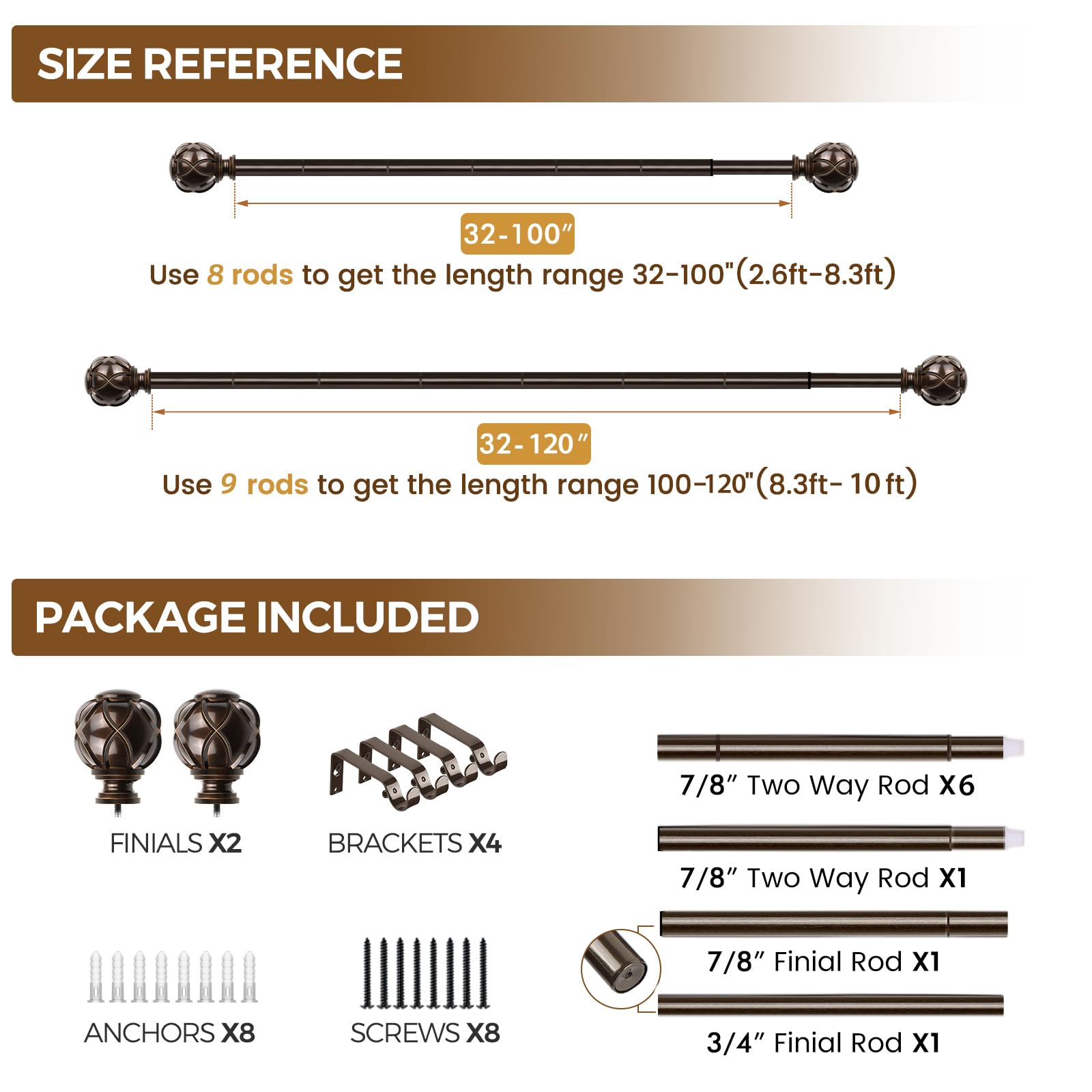 KAMANINA curtain rod in a living room setup for nursery or bedroom