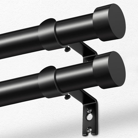 Kamanina 2-pack curtain rods product shot with adjustable length for versatile windows.