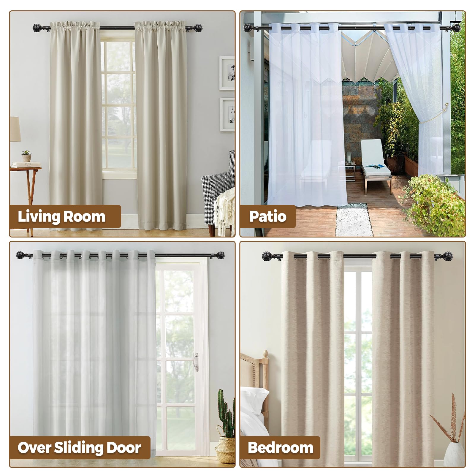 KAMANINA finishes include black, antique bronze, silver, and more.