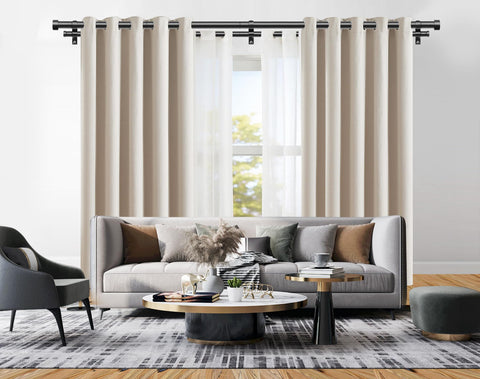 KAMANINA double curtain rod back rod compact for versatile drapery setup.