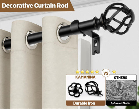 KAMANINA extendable rod covers 32 to 144 inches for flexible fitting.