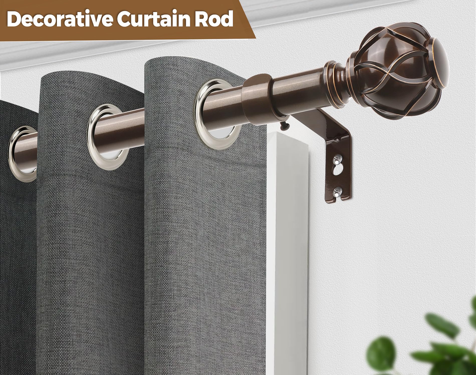 KAMANINA rod with 22-pound capacity for lightweight to heavier curtains