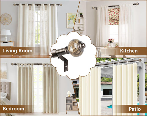 KAMANINA compatible with grommet and rod pocket curtains for versatile styling.