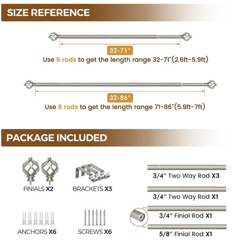 KAMANINA installation hardware and step-by-step guide for DIY mounting.